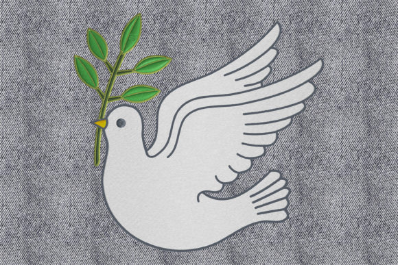Dove of Peace Embroidery Design for Craft Fair Sellers