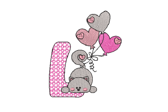Letter L Cat Sketch: A Hand-Drawn Charm for Personalized Gifts
