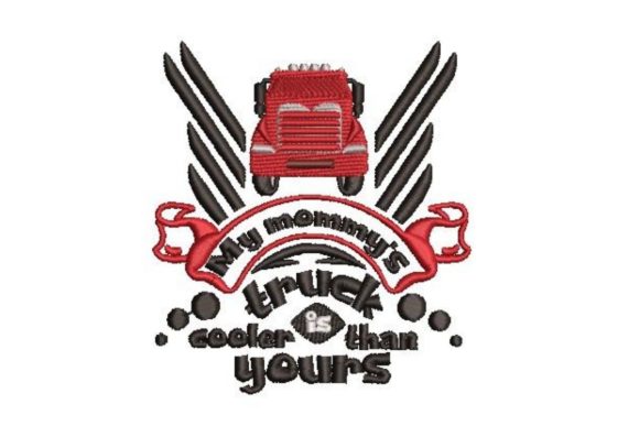 My Mommy's Truck: A Charming Embroidery Design for Handmade Gifts